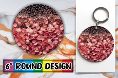 Sparkling Petal Leopard Sublimation : Keychain, Coaster Product Image 1