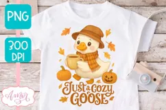 Just a cozy goose sublimation PNG | Fall shirt png design Product Image 1