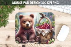 Bear Mouse pad Sublimation - Thanksgiving Animal PNG Design Product Image 1
