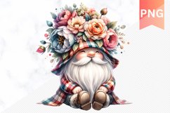 Floral Gnome Sublimation - Clipart PNG Bundle Product Image 8