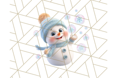 Adorable Snowman Character PNG Clipart Product Image 5
