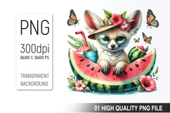 Summer Animals Clipart PNG Bundle, Tropical Summer Animals Product Image 11
