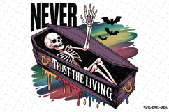 Never trust the living Svg | Halloween Svg | Svg Cut Files Product Image 1