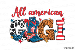 All American Gigi Svg | 4th of July Svg | Svg Cut File Product Image 1
