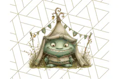 Midnight Monster Camp Out Clipart PNG, Halloween Png Product Image 5