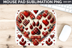 Watercolor Paws Mouse Pad Sublimation - Valentines PNG Product Image 1