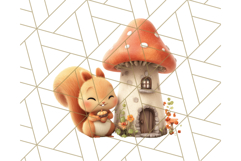 Whimsical Woodland Animal Village PNG Clipart Fantasy Forest Product Image 5