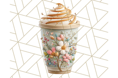 Pastel Coffee Mug Clipart PNG, Latte Iced Coffee Tea Cups Product Image 5