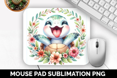 Turtle, Cute Animal Mouse Pad PNG, Animal Lover Gift Product Image 1