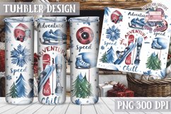 Sublimation Tumbler WRAP Christmas Design Quote Watercolor Product Image 1