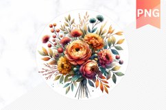 Autumn Botanical Sublimation - Clipart PNG Design Product Image 1