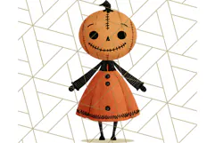 Vintage Halloween PNG Clipart, 1950s Retro Graphics Clip Art Product Image 5