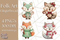 Christmas Felt Gingerbread Village PNG Clipart Product Image 1