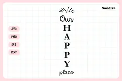 Porch Sign Saying SVG | Our Happy Place Product Image 3