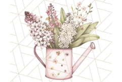 Watering Can Flowers PNG, Rustic Floral Watercolor Clipart Product Image 2