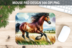 Watercolor Horse Mouse pad Sublimation - Animal PNG Design Product Image 1