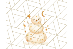 Patterned Snowman Silhouette PNG Clipart Product Image 5