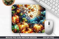 Pumpkin Mouse Pad Sublimation, Halloween Mouse Pad PNG Product Image 1