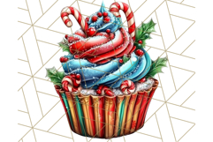 Christmas Cupcake PNG Clipart, Cute Food PNG, Holiday Treat Product Image 5