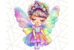 Pastel Fairy Clip Art PNG With Glitter, Rainbow Fairy Png Product Image 5