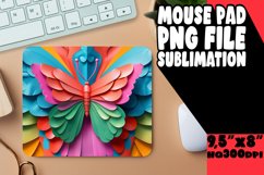 Colorful Spring Flutter Sublimation Mouse Pad - 3D Product Image 1