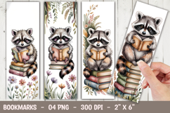 Cute Raccoon Bookmark Sublimation Product Image 1