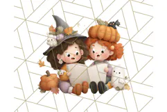 Halloween Costume Parade Clipart PNG with Monsters Clip Art Product Image 5