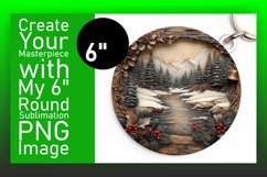 Dynamic Round Design PNG Keychain , Christmas Product Image 1