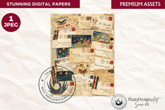 Patriotic Vintage 4th of July Junk Journal digital paper Product Image 1