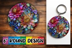 Opulent Floral Gold Sublimation Rounds Product Image 1