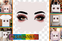 Cheerful TSHIRT PNG Gift Ideas, Woman Eyes Product Image 1