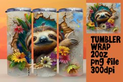 Tumbler Wrap: 3D Wall Hole with Cute Spring Animals Product Image 1