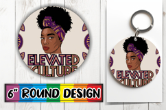 Whimsical Car Coaster Round, Black Woman Product Image 1