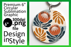 Trendy Round Design for Keychains , Flowers Product Image 1