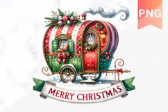 Whimsical Caravan - Christmas Clipart PNG Design Product Image 1