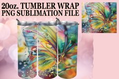 Shimmering Tumbler Wrap with Butterfly Art 20oz Product Image 1