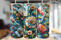 Embroidered Flowers Tumbler Wrap - High Quality 300 Dpi Product Image 1