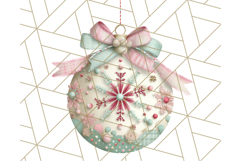 Pastel Christmas Clipart, Mint and Blush Holiday PNG Product Image 5
