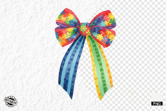 Autism Ribbon Bows Clipart Product Image 1