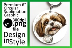 Joyful Funny Dog Circle Lover Mug Wrap Keychain PNG Product Image 1