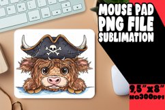 Whimsical Peekaboo Cow Mouse Pad Sublimation Product Image 1