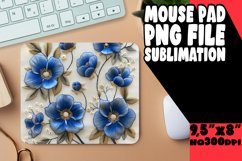 Whimsical Floral Wonderland: Sublimation Mouse Pad Art Product Image 1