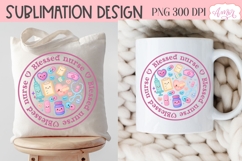 Blessed Nurse PNG for Sublimation, Cute Nurse shirt PNG Product Image 4