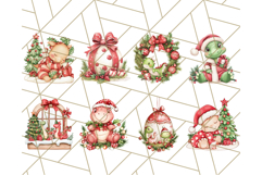 Christmas Dinosaur PNG Clipart, Cute Dino Holiday Art Png Product Image 5