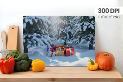 Winter Christmas Wonderland Cutting Board PNG Sublimation Product Image 1