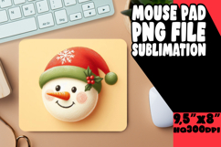 Whimsical Desk Pad Sublimation, Snowman Product Image 1