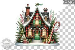 Christmas House Sublimation - Clipart PNG Design Product Image 1