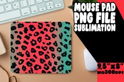 Colorful Glittery Leopard Print Mouse Pad Design PNG Product Image 1