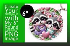 Elegant Round Design Keychain Template , Sweet Animals Product Image 1