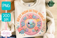 Best Mom in the world Sublimation Design | Mother's Day PNG Product Image 1